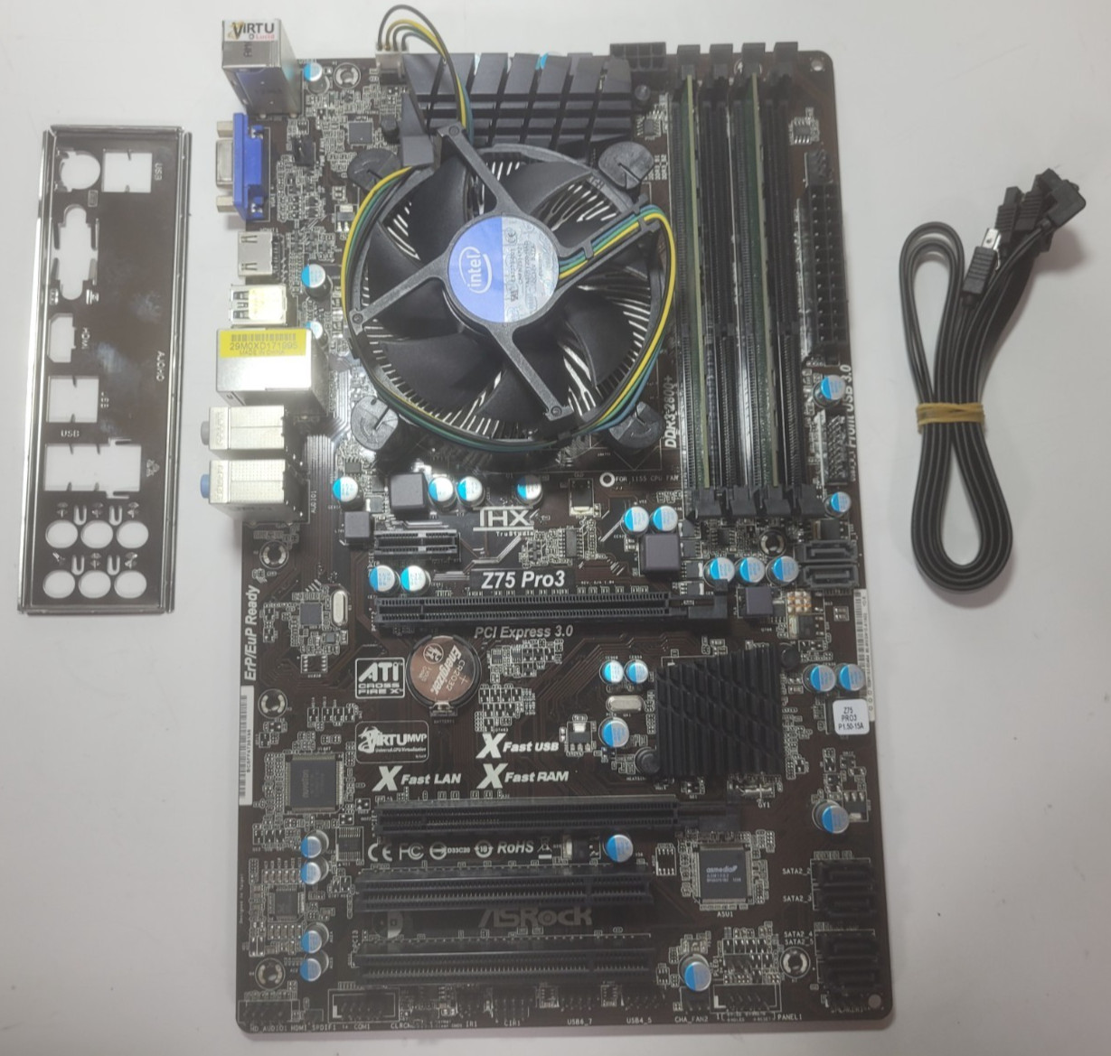 ASRock Z75 Pro3 Motherboard Core I5-2320 6GB RAM, IO Shield # 1895