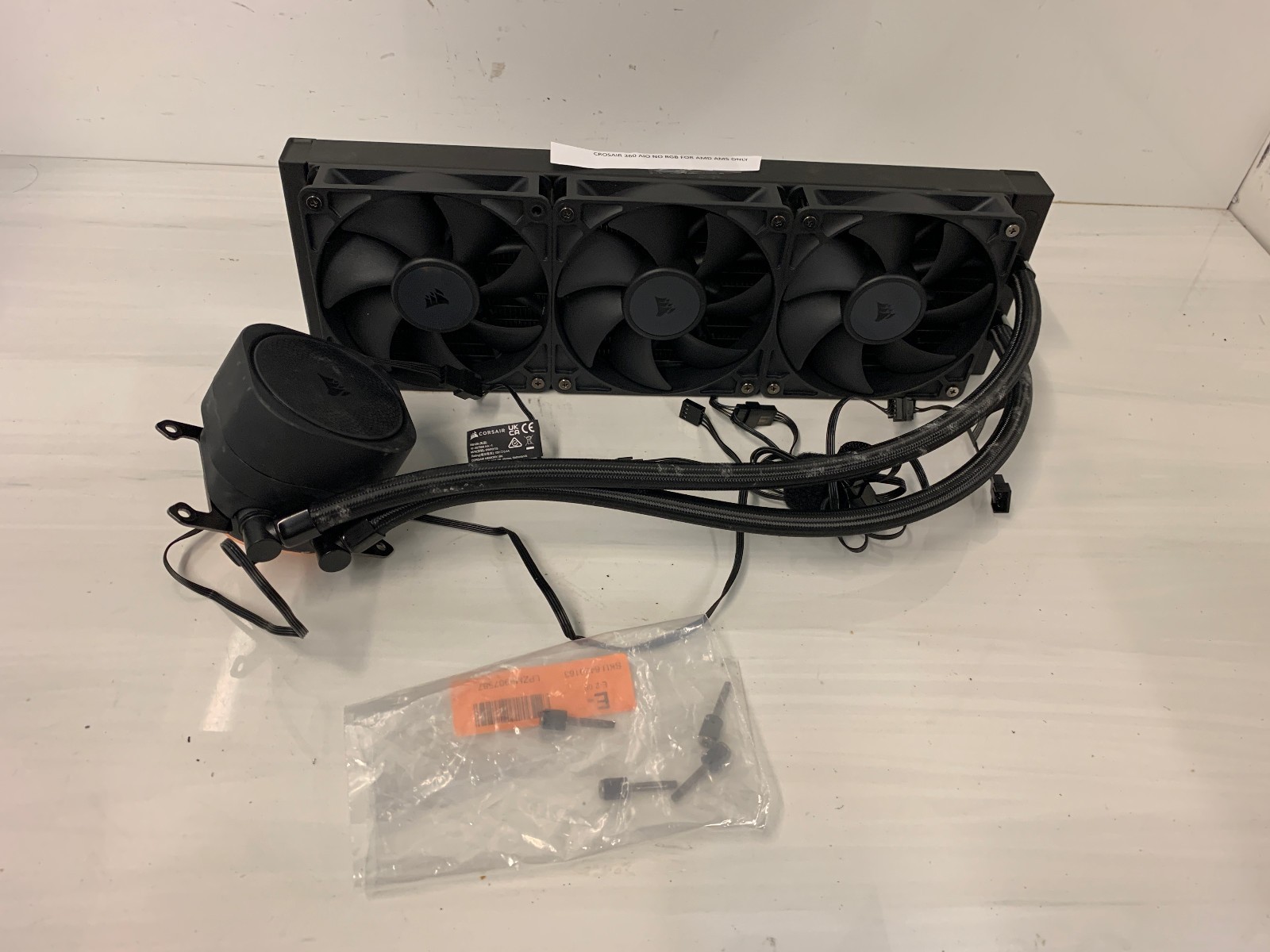 Corsair 360mm AIO Liquid CPU Cooler 3x 120mm Fans AMD AM5 AM4 Black Non-RGB OEM