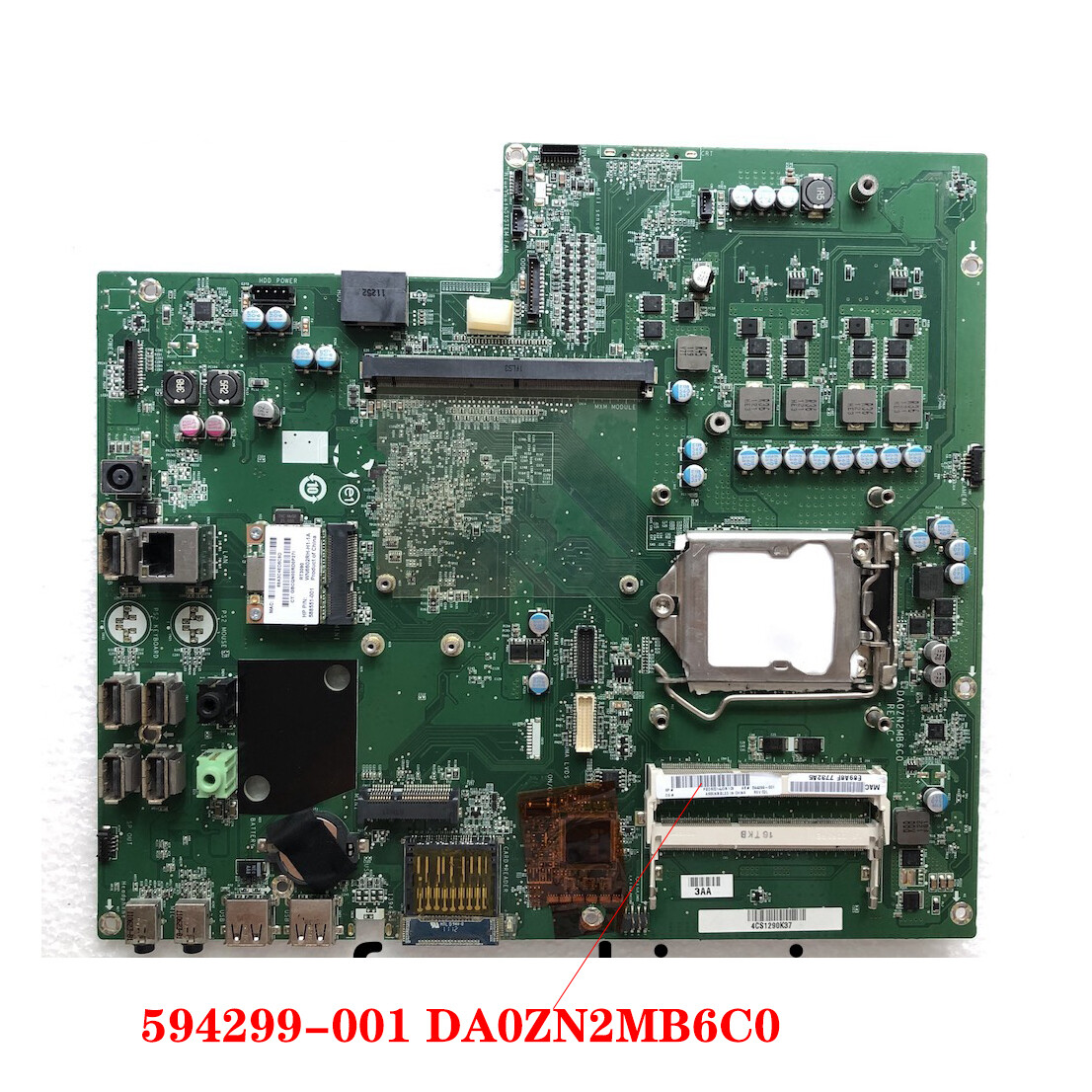 100% Tested OK FOR HP 200-5000 AIO Motherboard 594299-001 DA0ZN2MB6C0