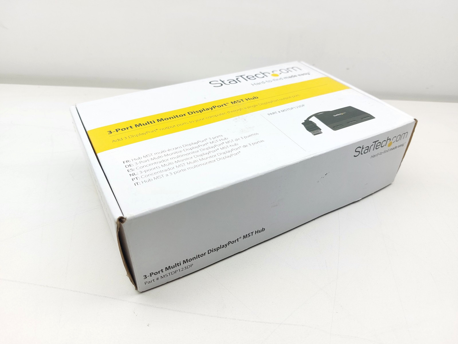 StarTech 3-Port Multi Monitor DisplayPort MST Hub MSTDP123DP 065030851886