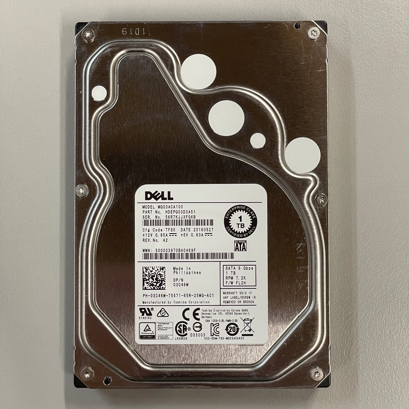 WD HGST Ultrastar DC HA210 1TB 3.5" SATA 6Gbps 7200RPM 128MB HDD HUS722T1TALA604