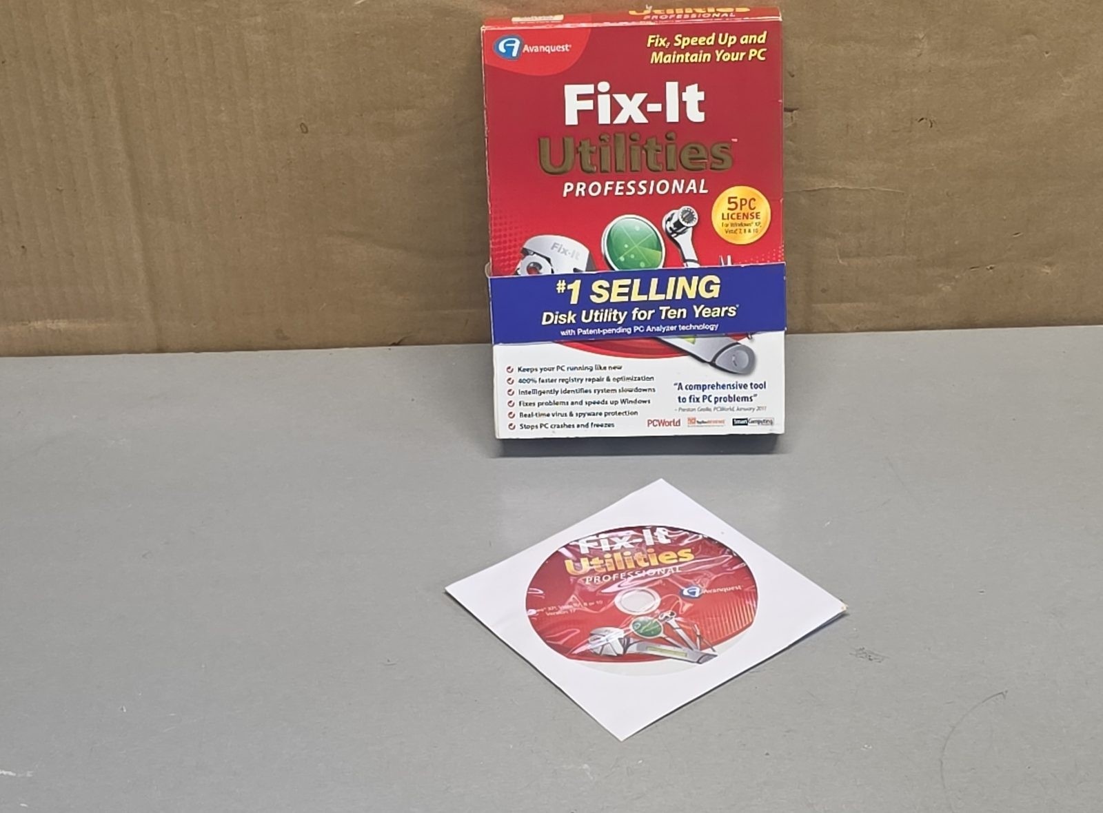 Avanquest Fix-It Utilities Professional 5 PC License Disc Windows XP Vista 7 8 1
