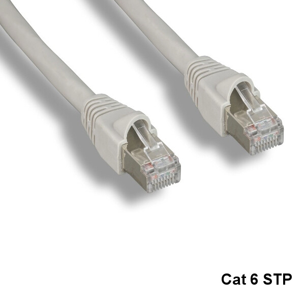 Kentek Gray 10ft Cat6 STP Cable Shielded 24AWG 550MHz Router Network Internet