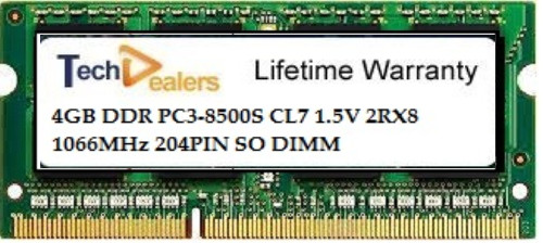 4GB DDR3 MEMORY RAM PC3-8500 SODIMM 204-PIN 1066MHZ CL7