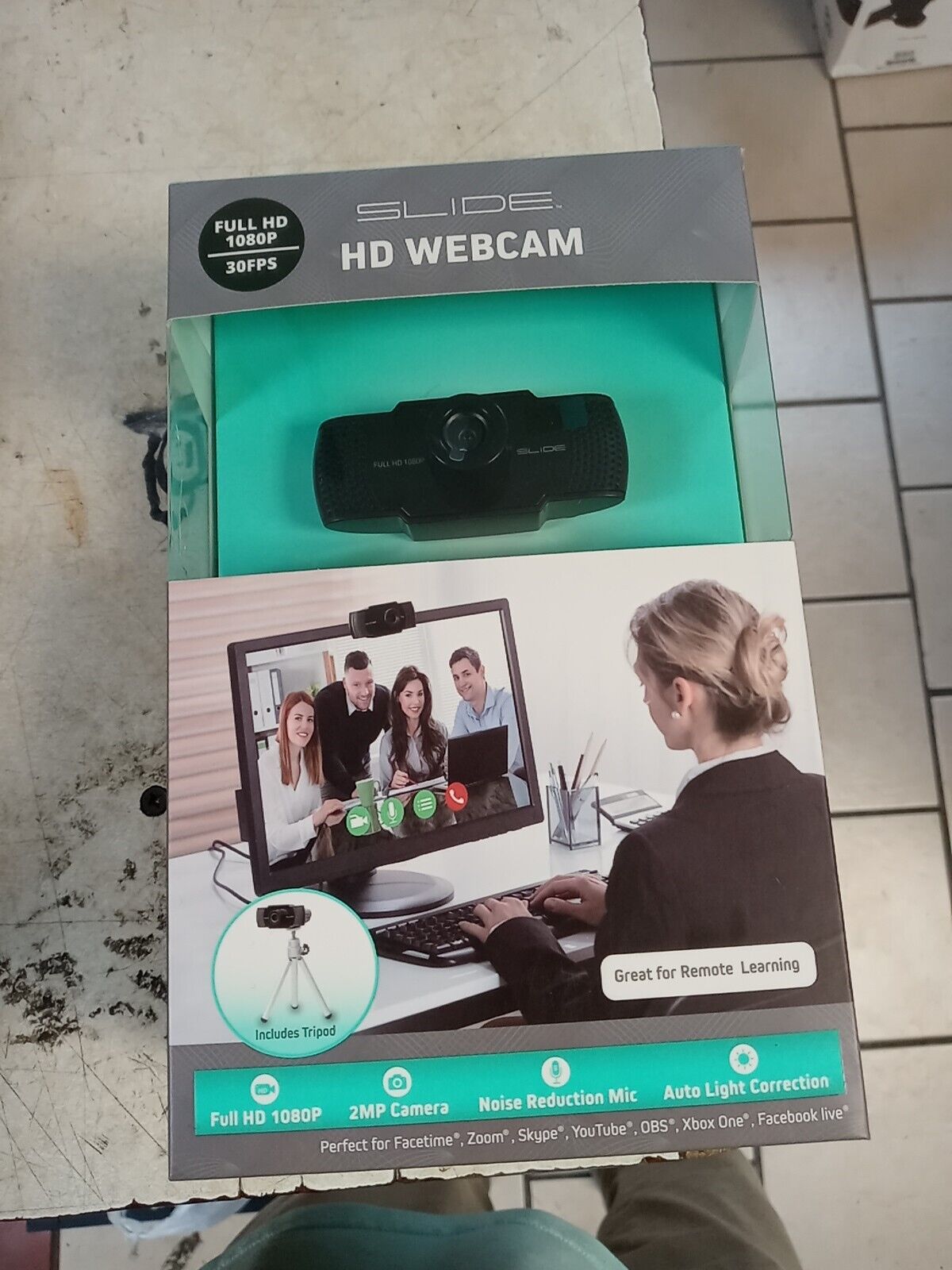 SLIDE HD Webcam SLI-WB13BK 2MP Camera Full HD 1080p (B14)