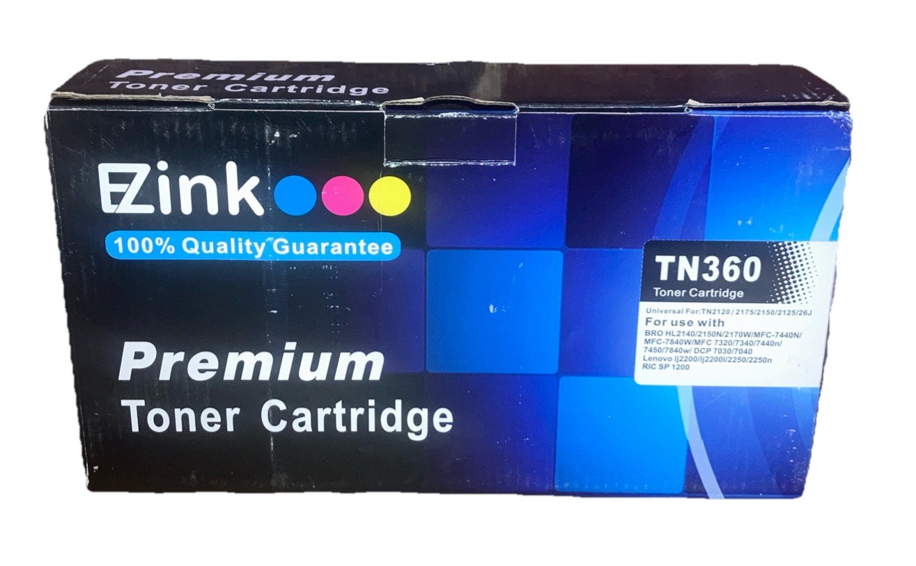 EZink Black Cartridge TN360  New Open Box *7G