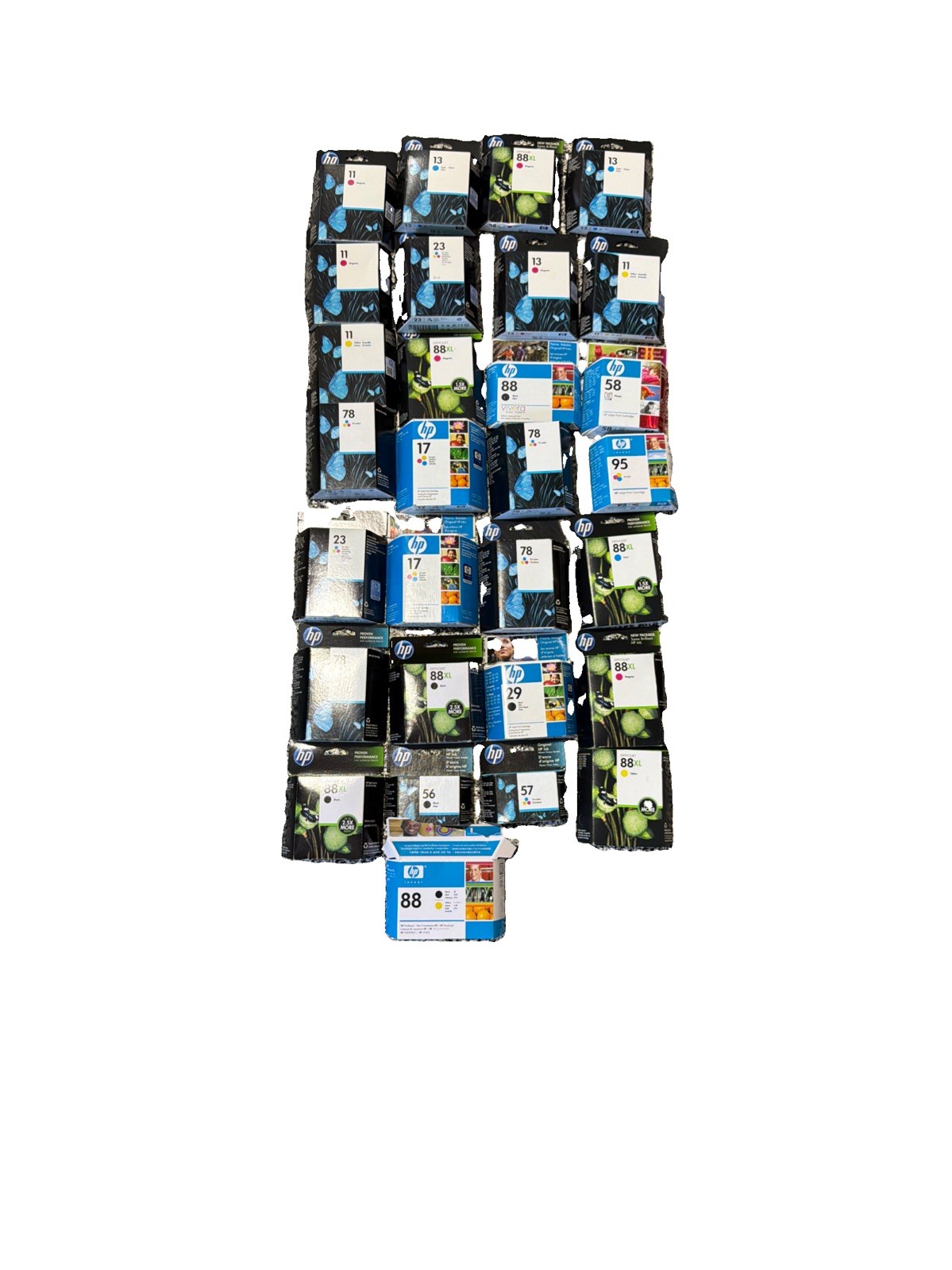 Genuine HP Expired Ink Cartridges NEW Sealed Lot of 29 Expired HP 88XL 13 11 Etc