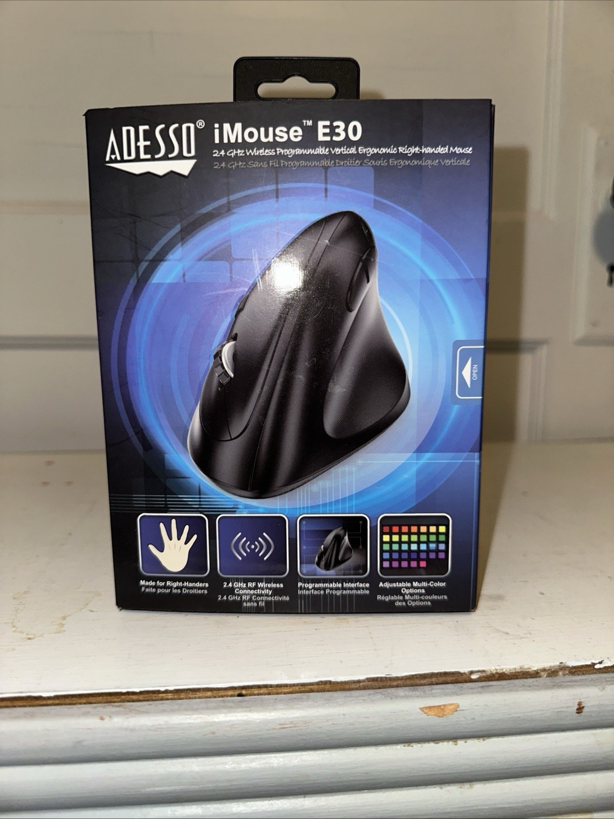 Adesso IMouse E30 2.4GHz Wireless Ergonomic Vertical Right-Handed Mouse