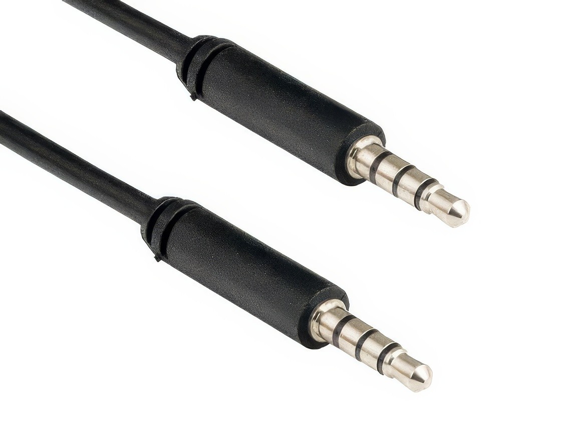 25ft 3.5mm TRRS Male to Male Audio & Microphone TRRS Cable, Black
