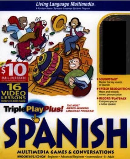 Triple Play Plus: Spanish PC CD learn language program thru games, conversations