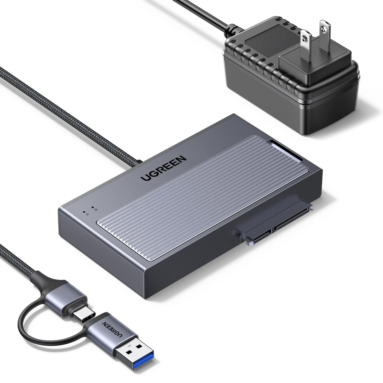 UGREEN 2-in-1 M.2 NVMe SSD Enclosure and SATA Hard Drive Adapter
