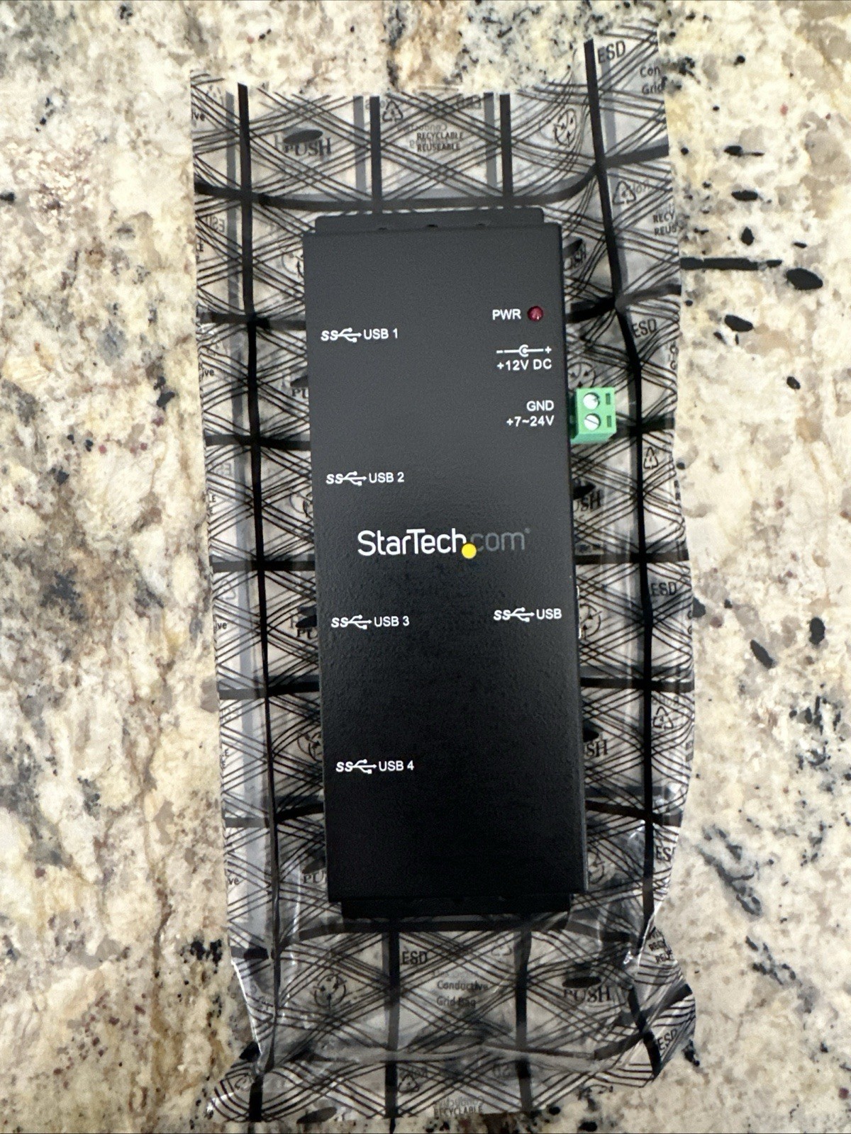 StarTech 4-Port Industrial USB 3.0 Hub with ESD Protection ST4300USBM