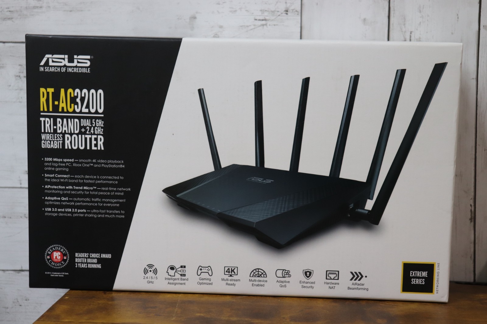 ASUS RT-AC3200 1300 Mbps 4 Port Tri-Band Wireless Router (RT-AC3200)