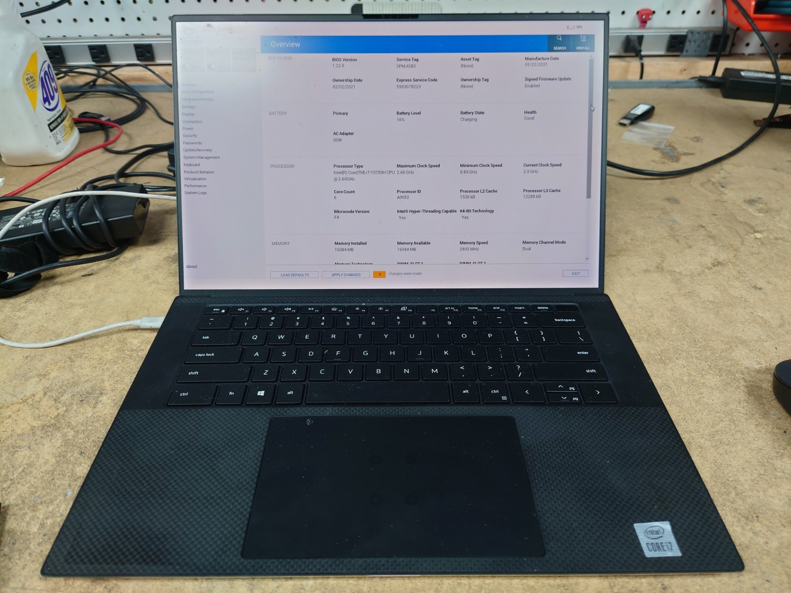 Dell XPS 15 9500 15.6" FHD+ i7-10750H 16GB RAM NVIDIA GeForce GTX 1650Ti No SSD