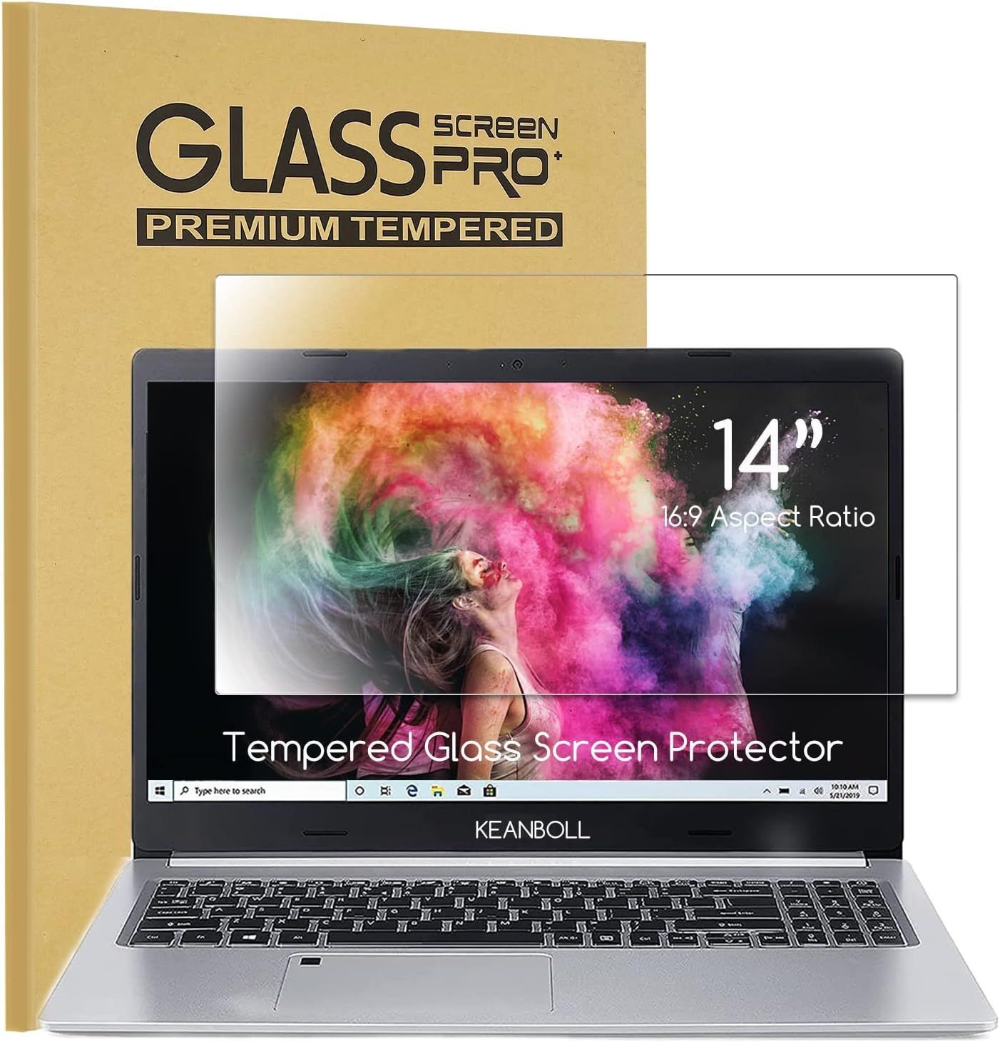 14 Inch Laptop Screen Protector, Tempered Glass Protector for 14" HP/Dell/Sony/A