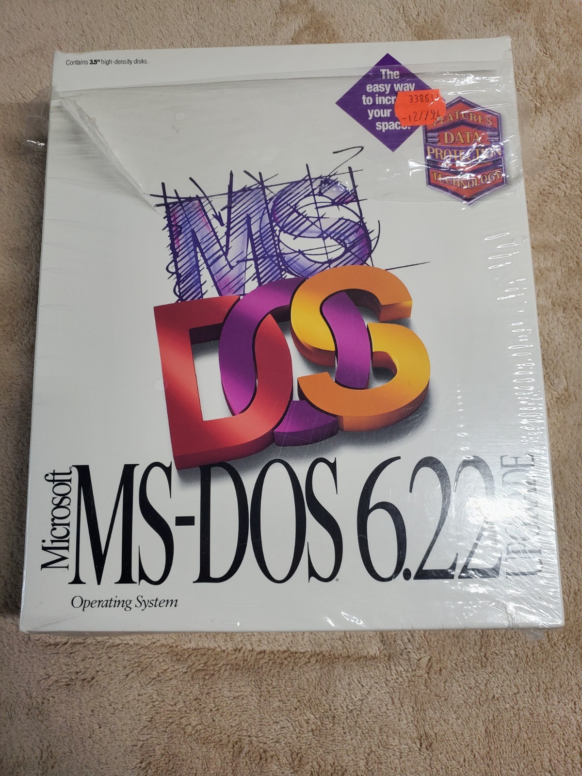Vintage Microsoft MS-DOS 6.22 Operating System Upgrade Big Box 3.5 Floppy Disks