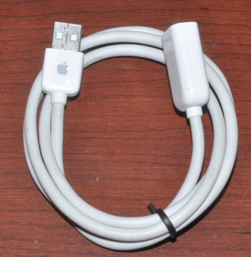 Genuine Apple USB Extension Cable White Notched A1153 Keyboard Extender OEM 