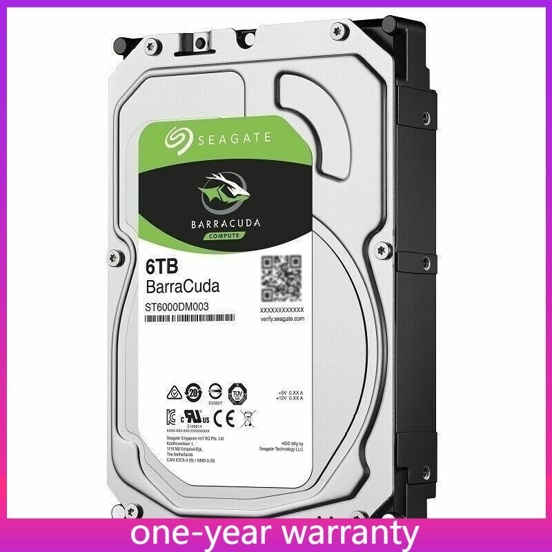  ST6000DM003 Seagate 6TB 3.5" SATA Barracuda 5400RPM 256M 6Gb/s Hard Drive New