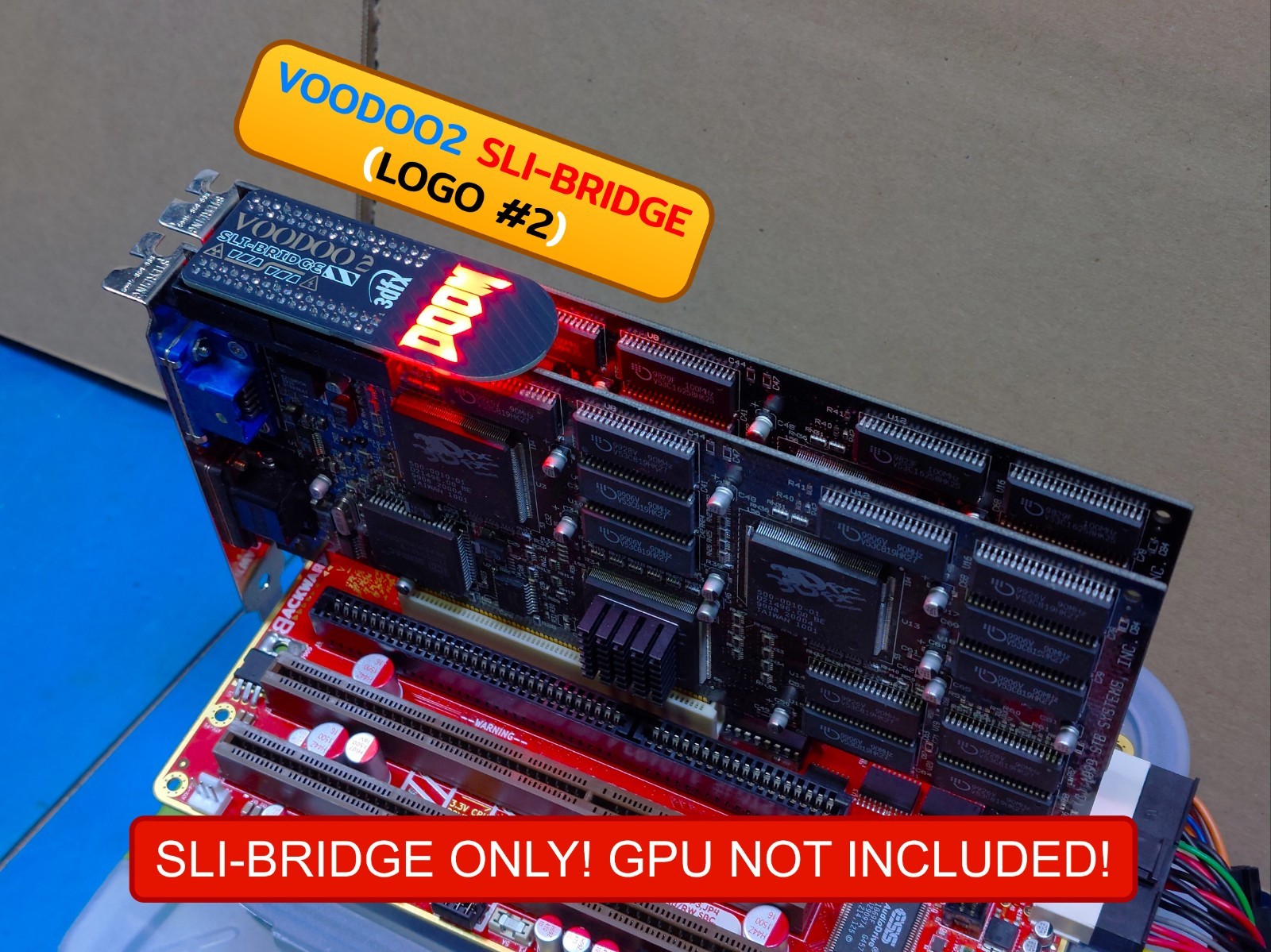 3DFX VOODOO 2 SLI (LOGO #2 RED - SHORT)