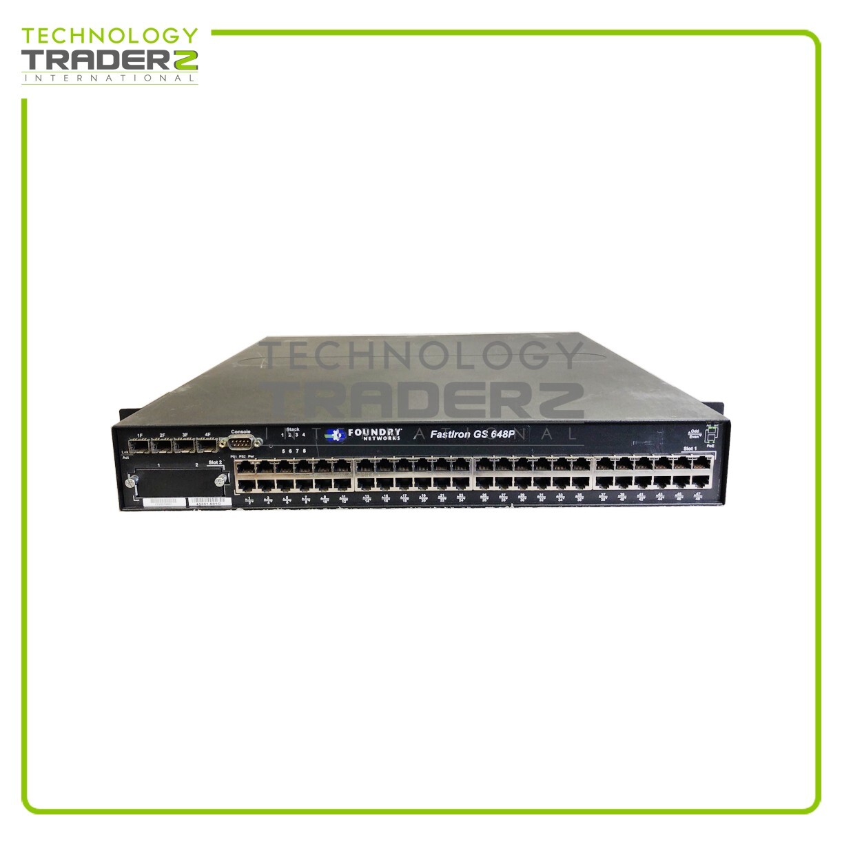 Foundry Networks FastIron GS648P 48 Port Stackable Switch FGS648P W/ 1x PWS