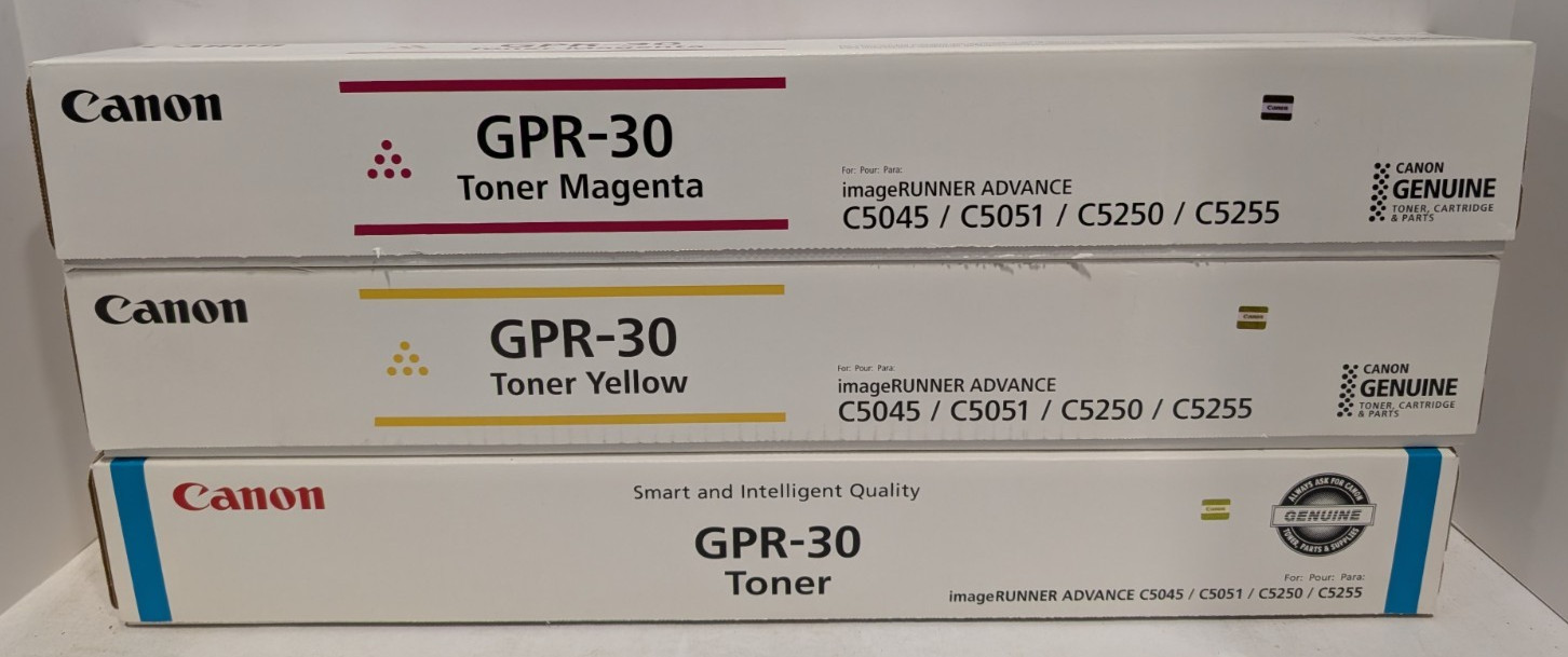 Canon Genuine Color Toner Set GPR-30 - Cyan/Magenta/Yellow