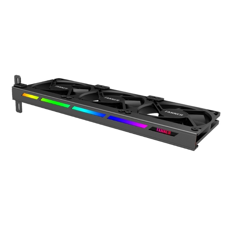 3 x 90mm 5V 3 Pin VGA Fan Graphics Card Cooling Fan with ARGB Light Strip