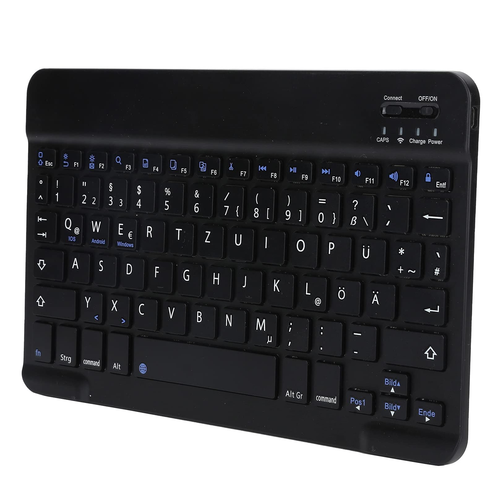 10in German Layout USB Wired Keyboard for PC Laptop Computer Black