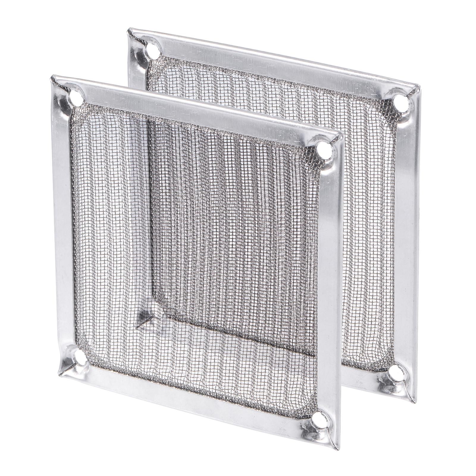 2pcs 80mm Computer Fan Filter Grills Stainless Steel Mesh Dustproof Case Cover