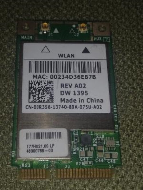 Original Dell DW1395 BCM94312MCG 802.11b/g Wireless Card Wi-Fi  WX781 JR356