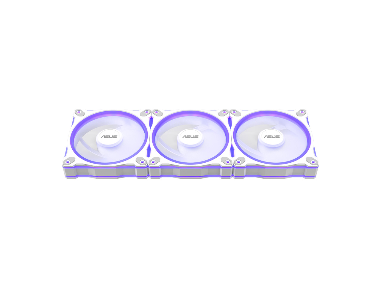 Prime MR120 ARGB fan white triple pack, 28mm extra-thick frame, quiet, ASUS