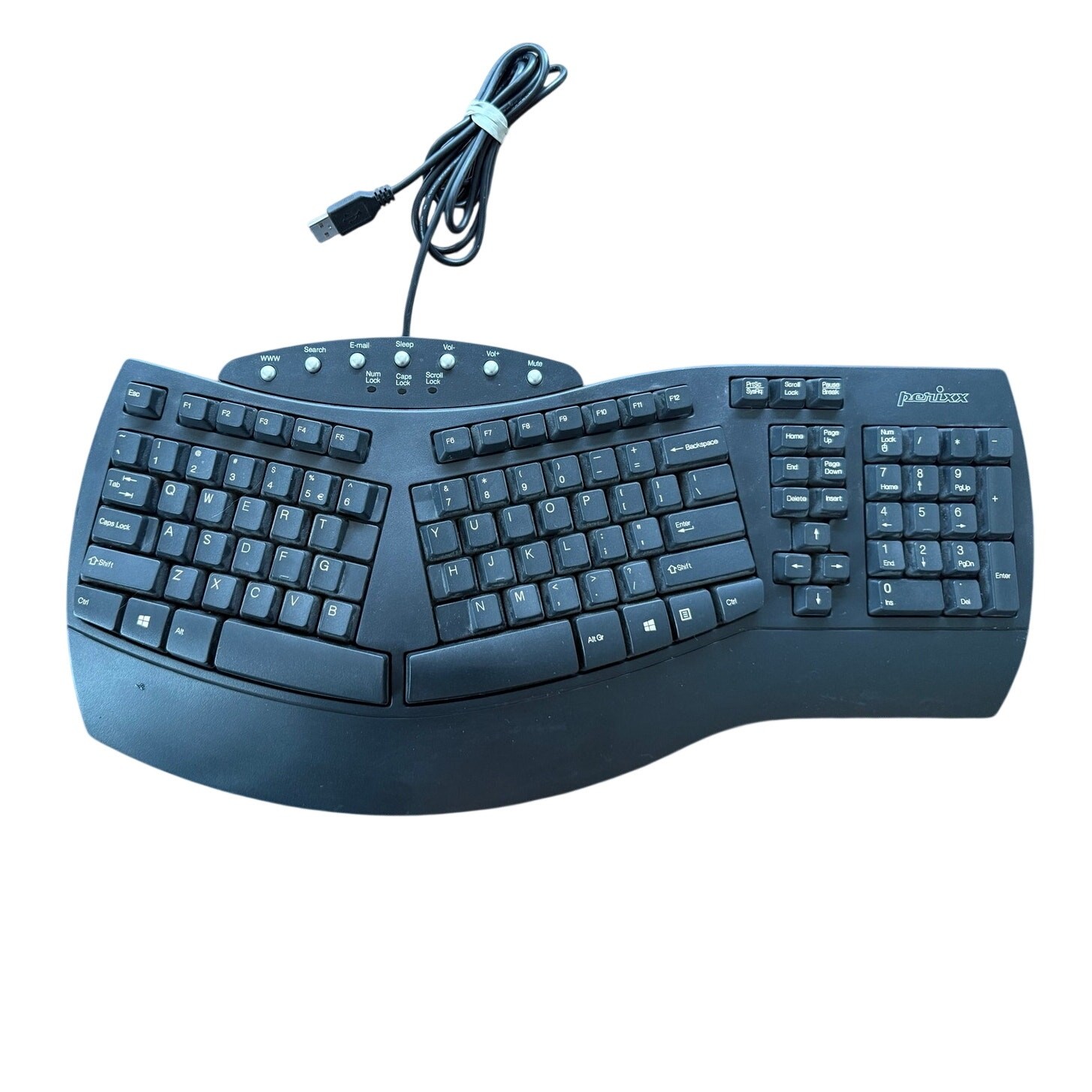 Perixx Periboard-512 Black Ergonomic Keyboard