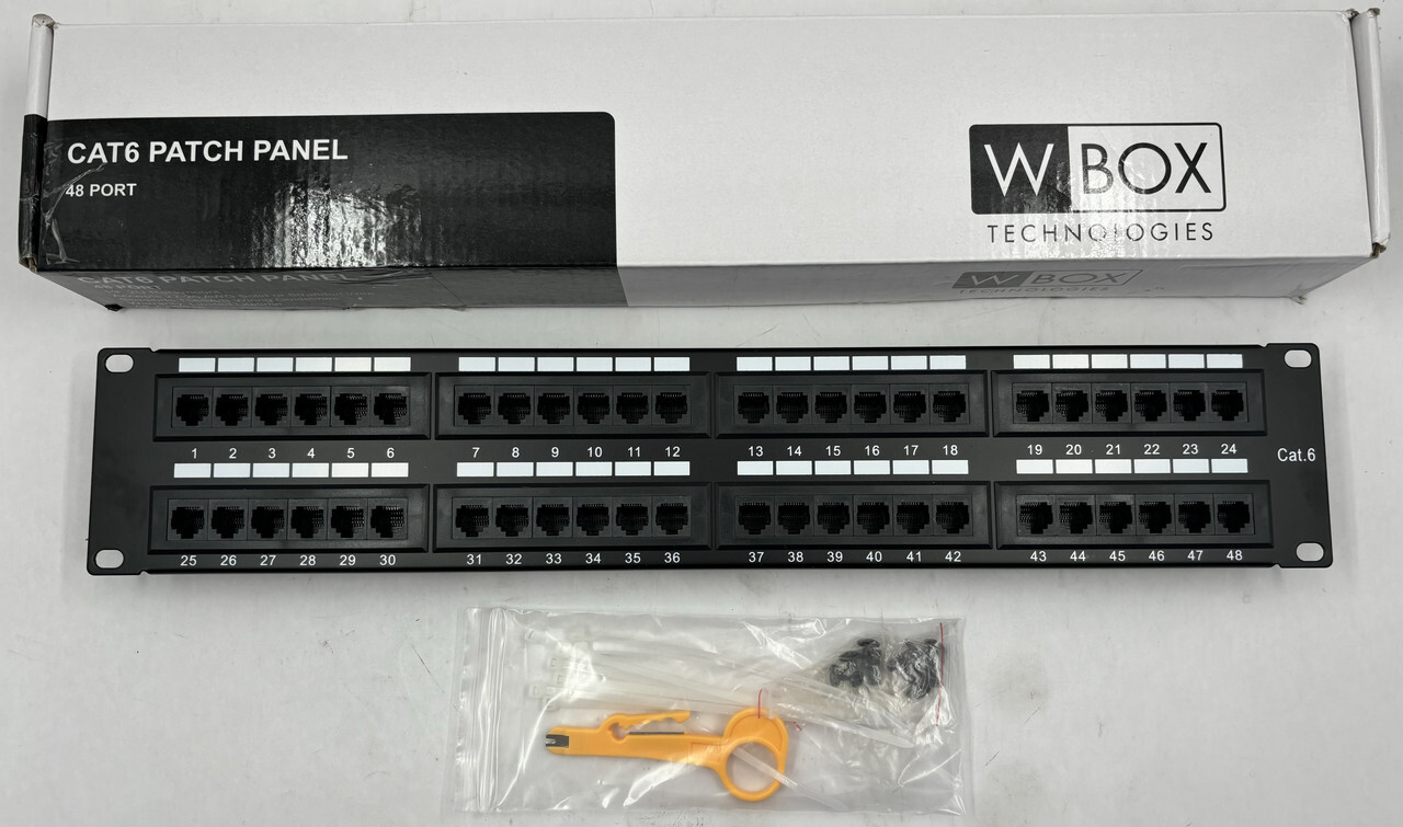 W BOX TECHNOLOGIES 0E-C6PP48 ADI PRO CAT6 48-PORT IDC TERMINAL BLOCK PATCH PANEL