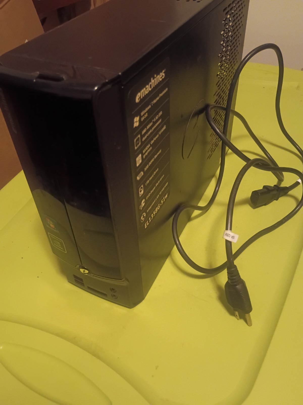 eMachines EL1358G AMD Athlon II X2 220 2.80GHz Desktop Computer w/3GB RAM 1TB Hd