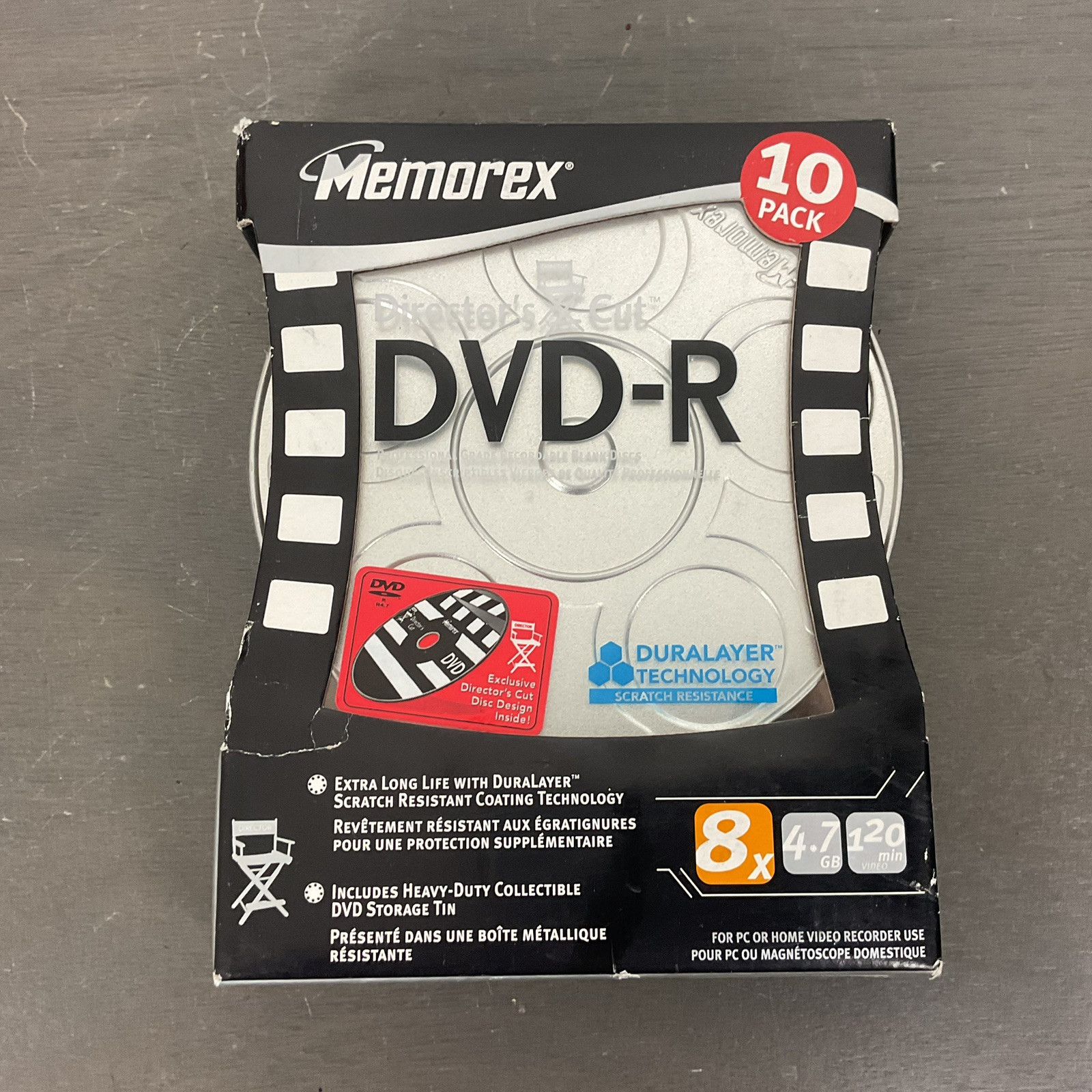 Memorex Directors Cut DVD+R 8x 4.7GB 120min Video 10 Pack (Sealed)