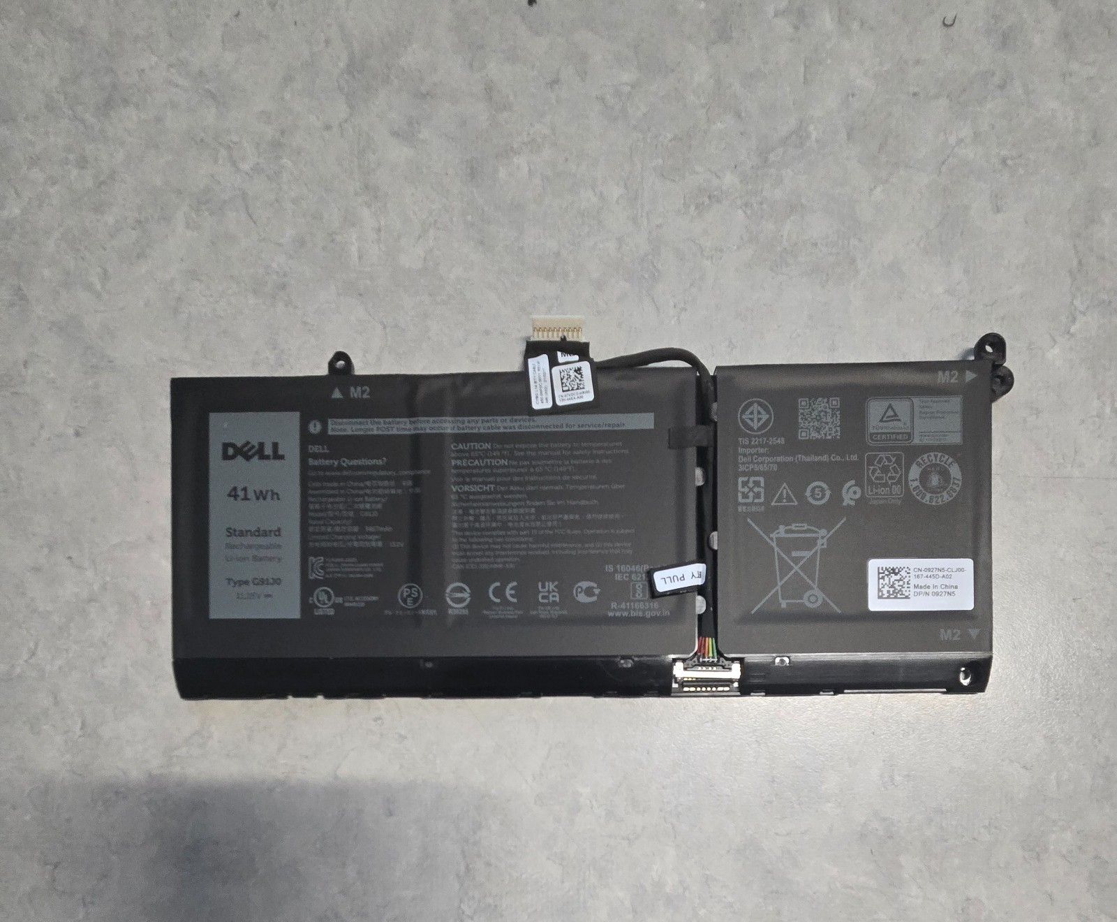 Dell G91J0 3467mAh 3 Cell Laptop Battery for Inspiron 13 5310/Latitude 3420