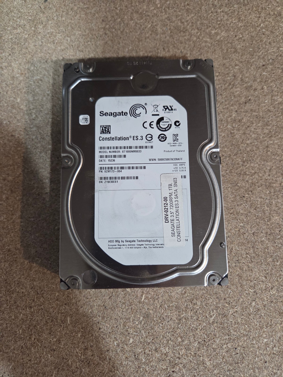 Seagate Constellation ES.3 ST1000NM0033 1TB 7200RPM SATA 3.5" Enterprise HDD
