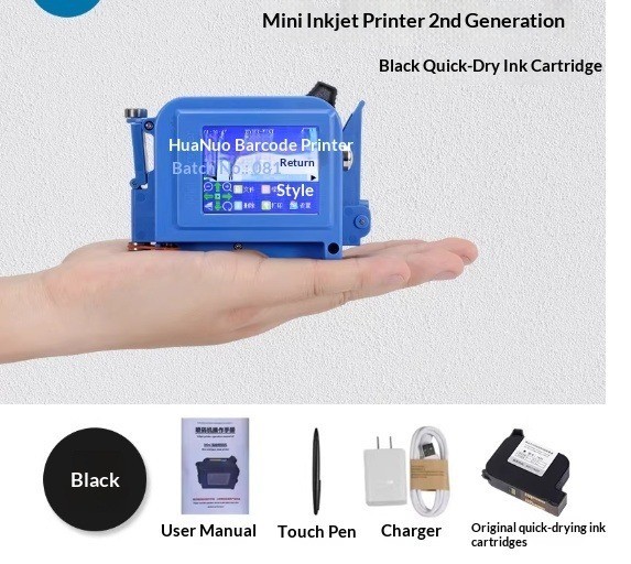 New Mini Handheld Inkjet Printer Compact Smart Production Date Coding Machine