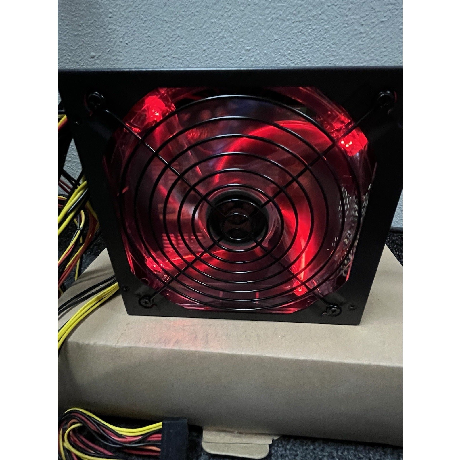 LOT Of (2) New 550W ATX Desktop PC Power Supply - Quiet Red LED Fan