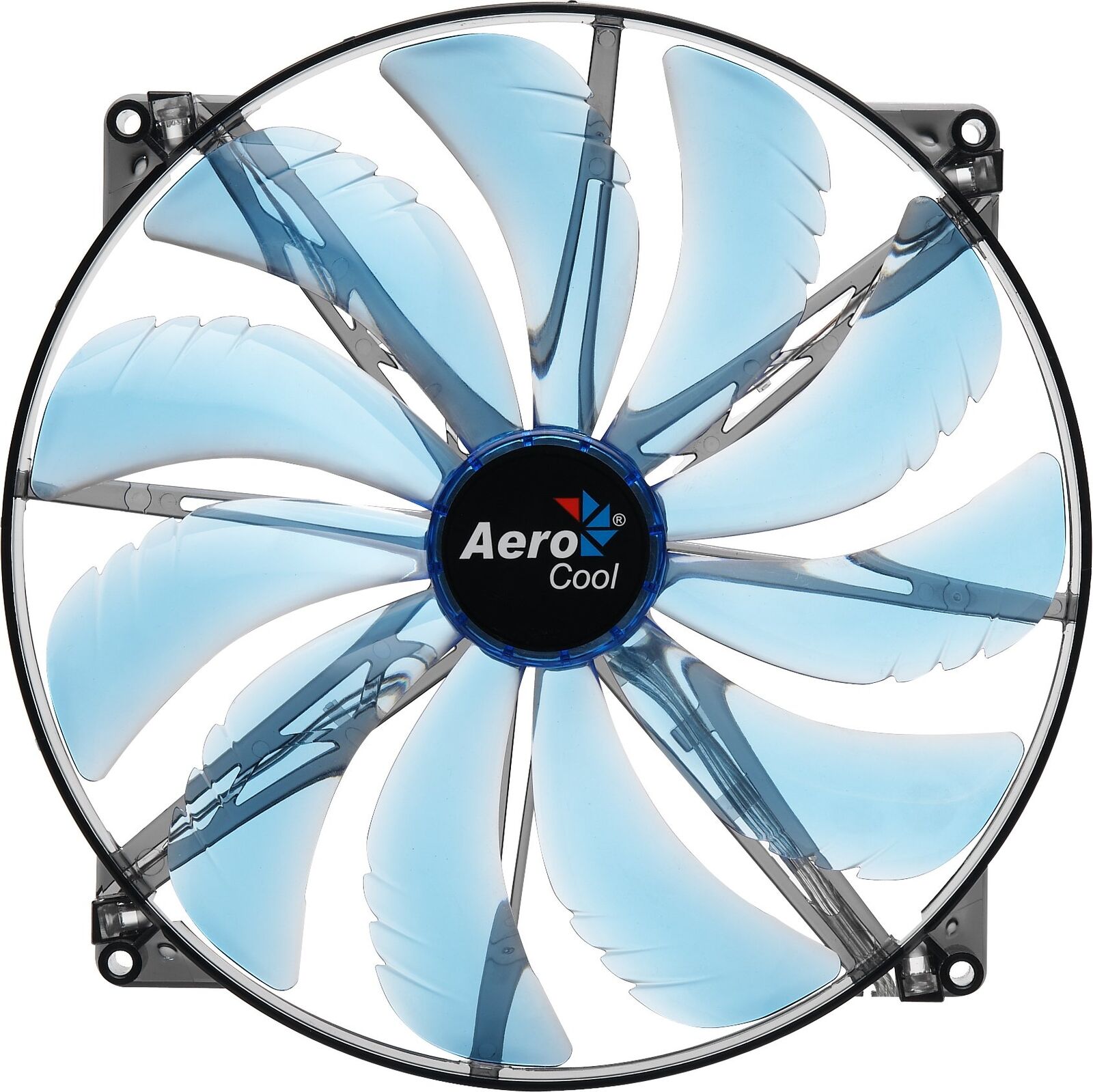 AeroCool Silent Master 200mm Blue LED CPU Computer PC 76 CFM 12V Cooling Fan