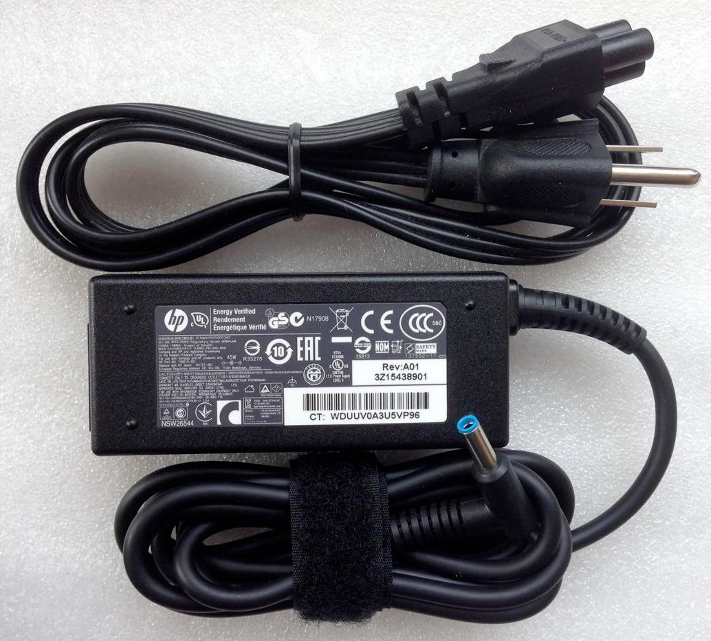 OEM HP Zbook 45W Blue Tip Ac Adapter Charger 14U 15U G2 G3 G4 G5 G6 Chromebook
