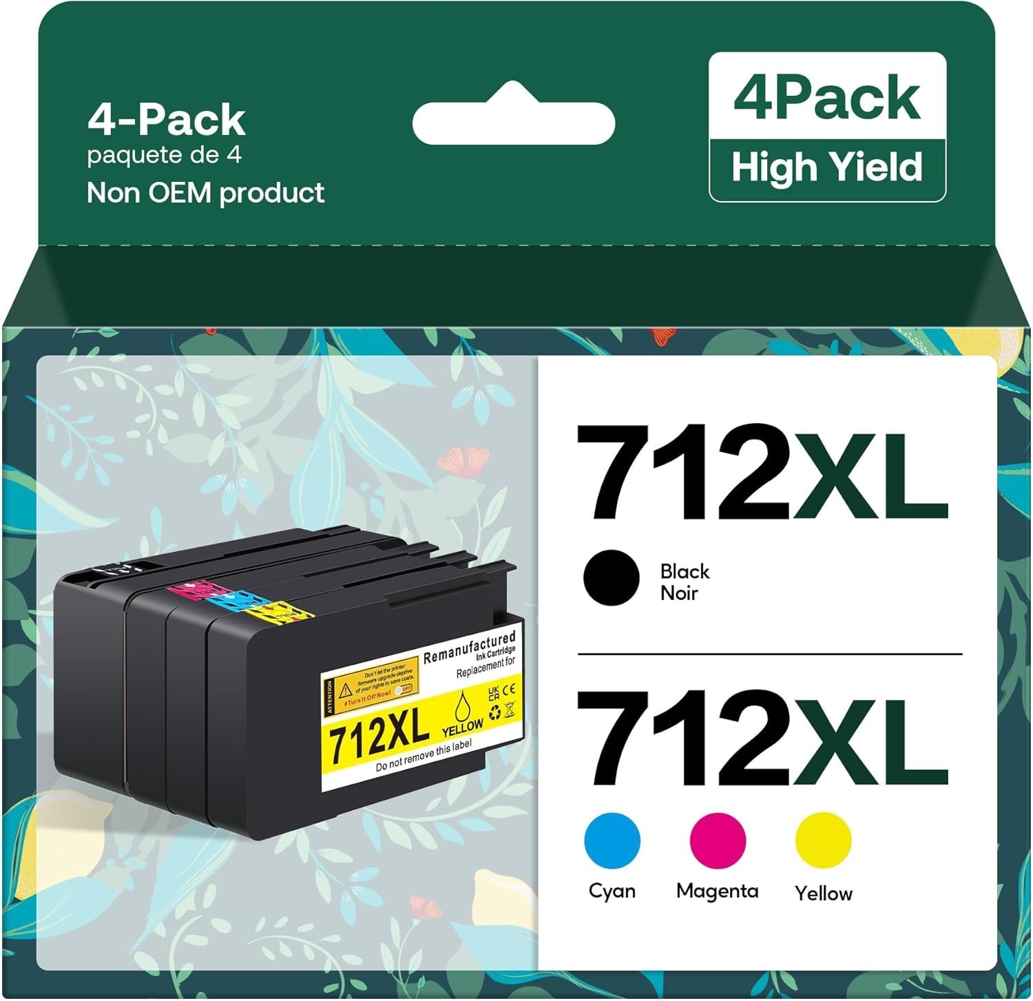 Forzik Ink Cartridges Compatible for HP 712 712XL Ink Cartridges T7-11