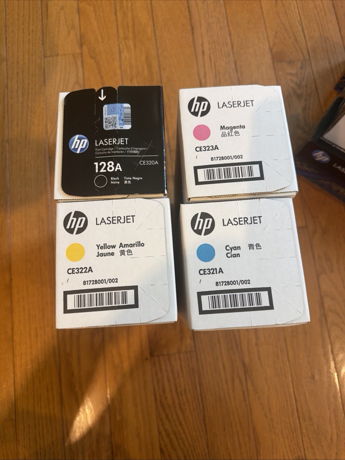 Genuine HP 128A  LaserJet Toner Cartridge 4 Pack COMBO Black Yellow Cyan Magenta