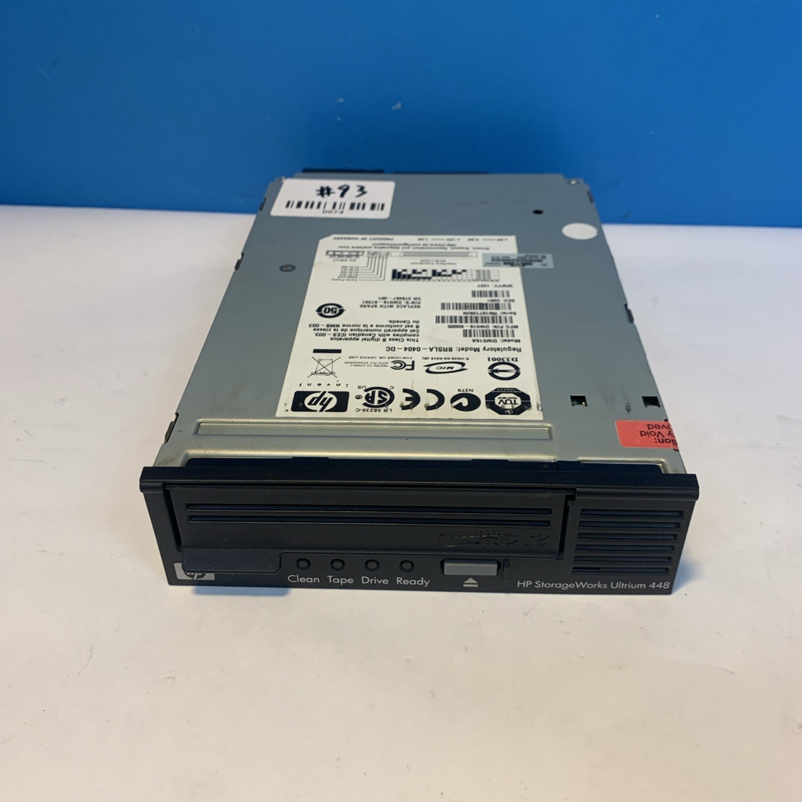 HP StorageWorks Ultrium 448 LTO2 Model: DW016A BRSLA-0404-DC tape drive