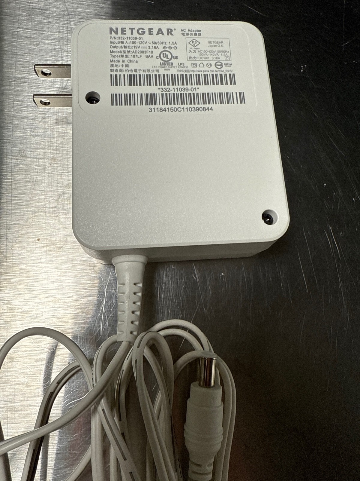 Genuine Netgear 19V 3.16A 60W AC Adapter AD2003F10 332-11039-01 RAX120
