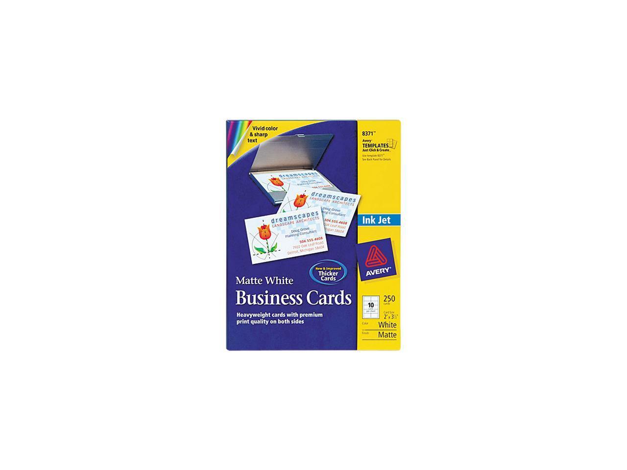Avery Business Cards, Matte, Two-Sided Printing, 2" x 3.5", 250 Cards (8371)