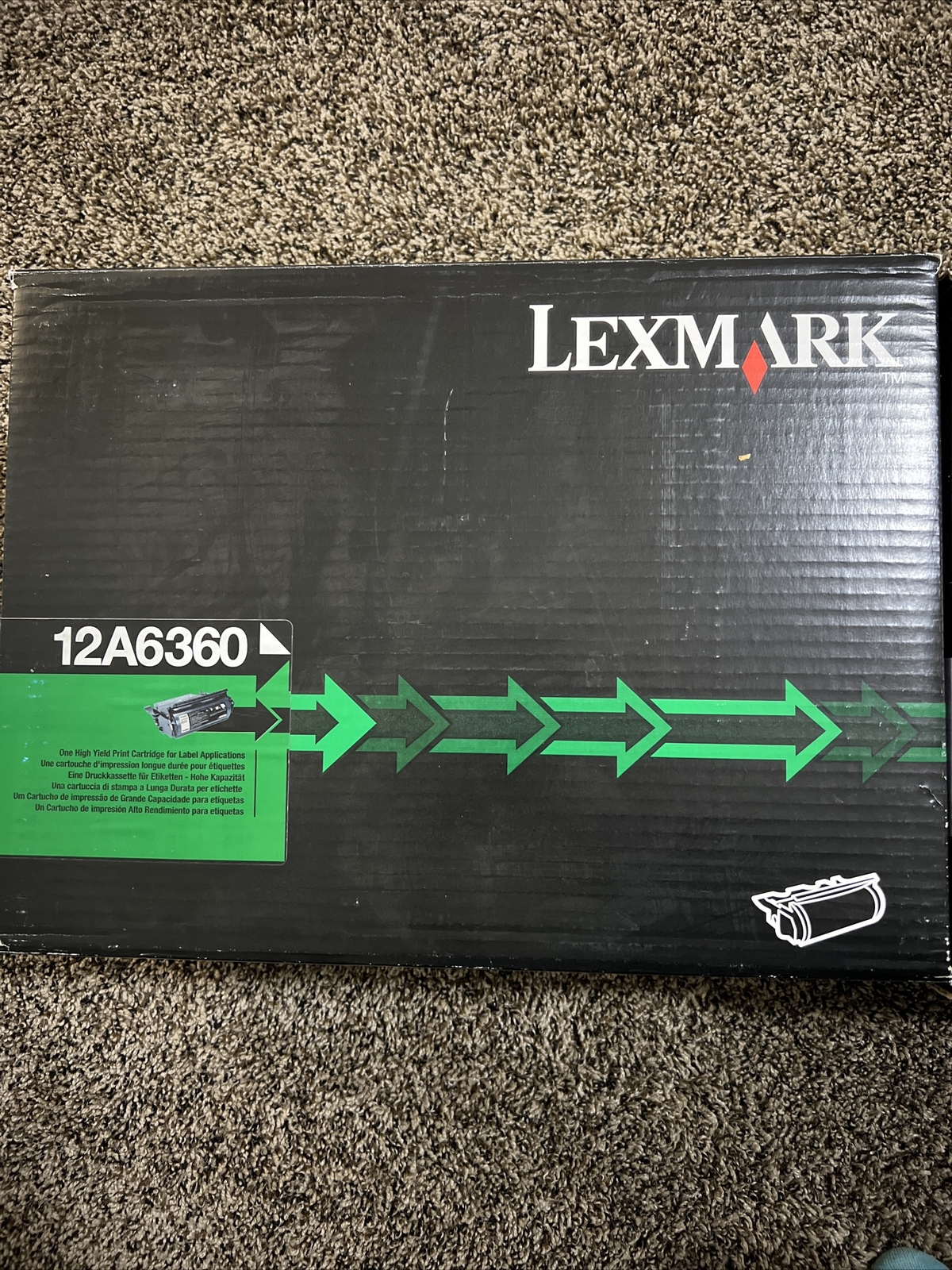LEXMARK 12A6360 Black High Yield Toner T620 T622 X620 Genuine