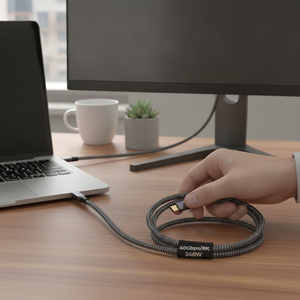 Fast Charging & Data 2-Pack Thunderbolt 4 Cable, 3.3FT, for High-Res Monitors