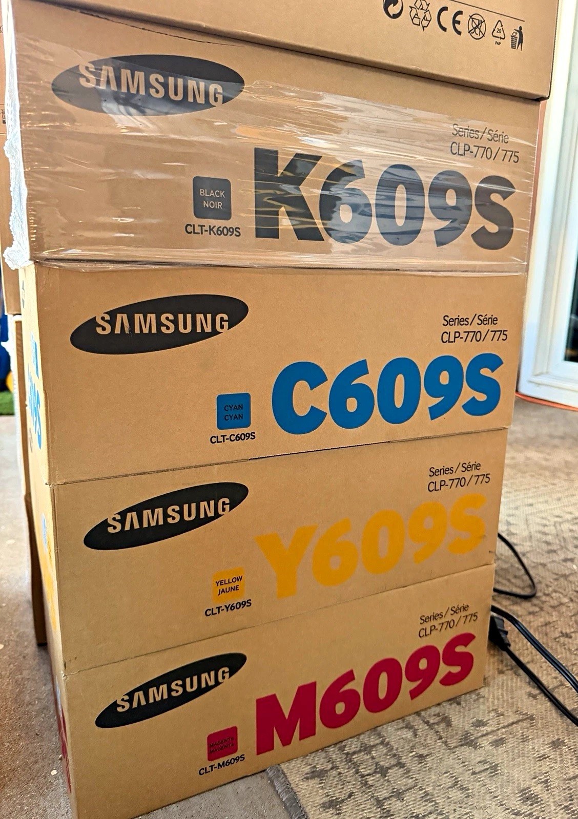 Samsung Genuine CLT-K609S C609S Y609S M609S CMYK Toner Set CLP-770/775
