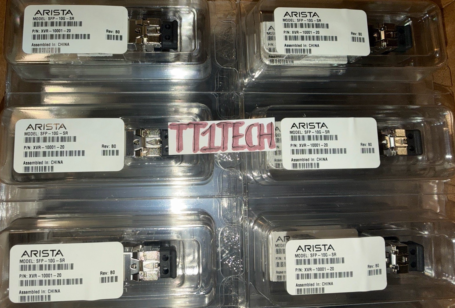 10x Arista SFP-10G-SR 10Gb 850nm SFP+ Transceiver XVR-10001-20 7010T 7150S 7280