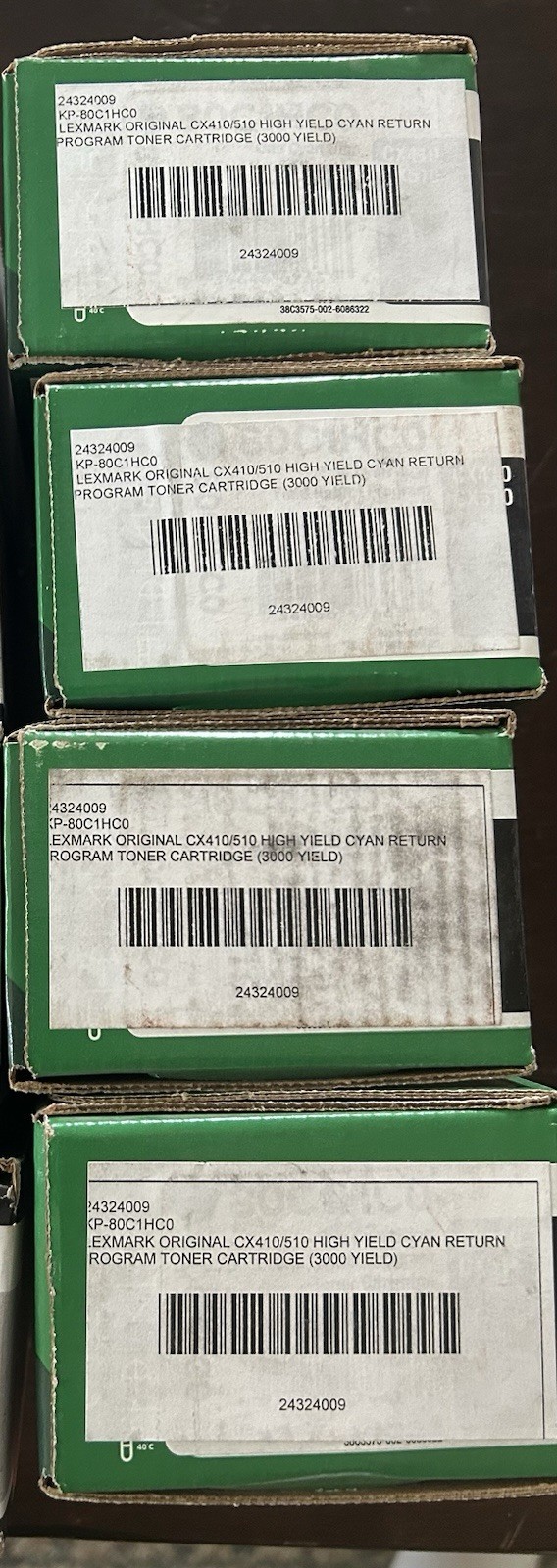 4x Lexmark C544X1YG Yellow Toner Cartridges